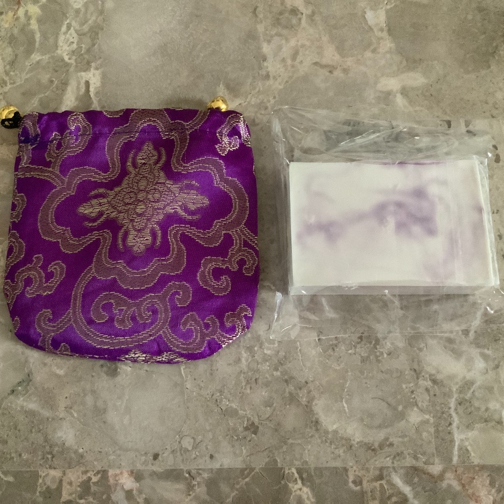 Handmade Organic Lavender Lemon Soap & Gift Pouch